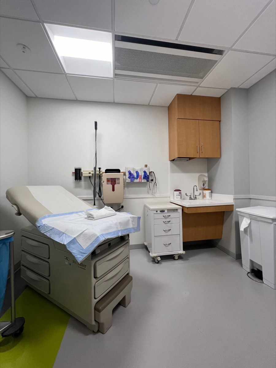 A clean medical exam room in a Lexington KY clinic